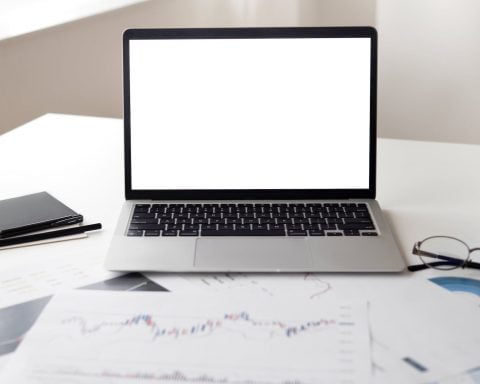 marketing person laptop technology