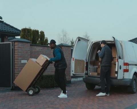 men delivering parcels