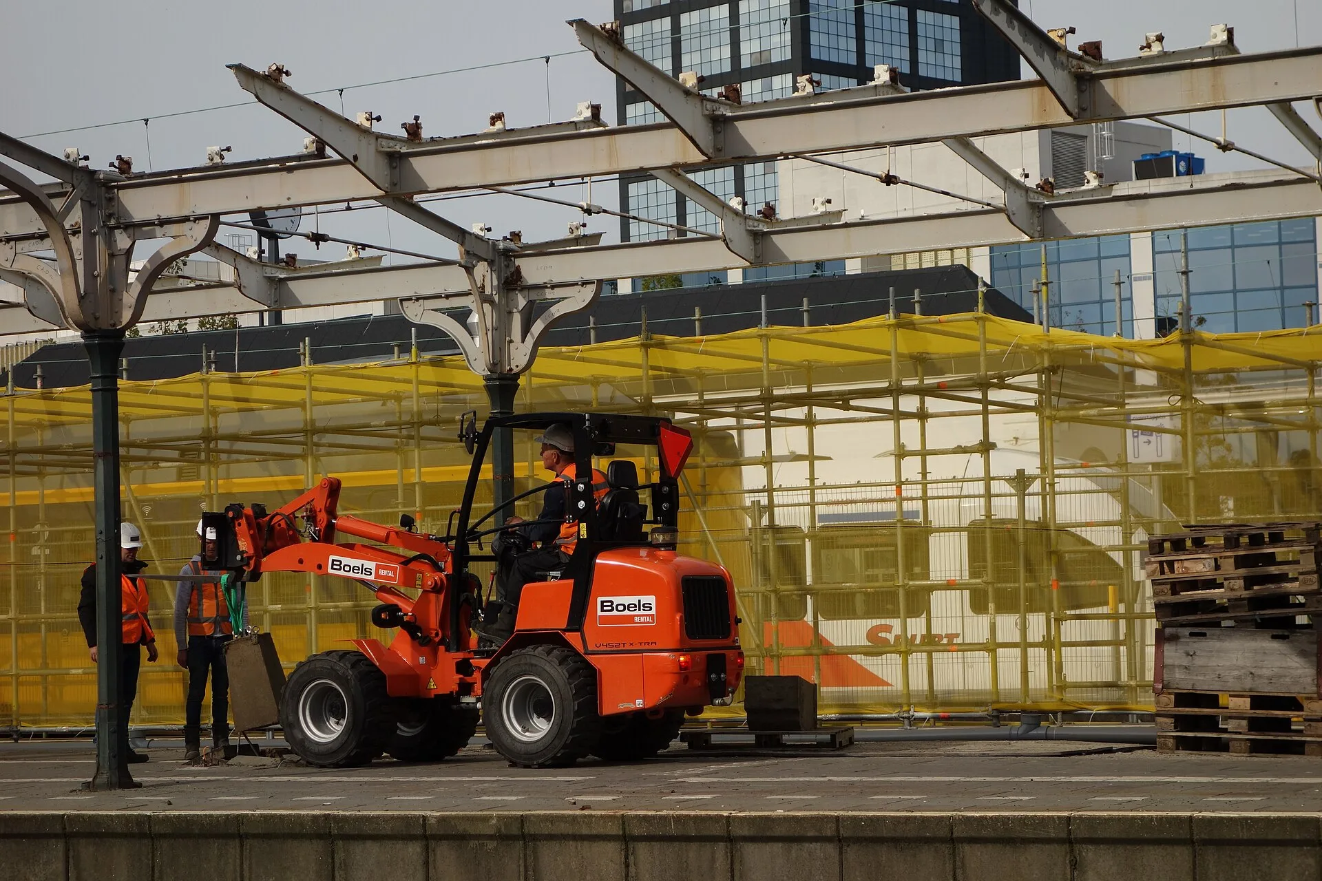 Wiellader van Boels Rental, het verhuurbedrijf van Pierre Boels